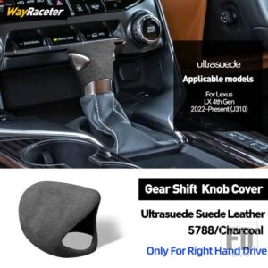 レクサス ULTRASUEDE スエードラップギアシフトノブトリムカバー LX 600 2022-24 LX600 J310 LX500D アクセサリー - Right Hand Drive8