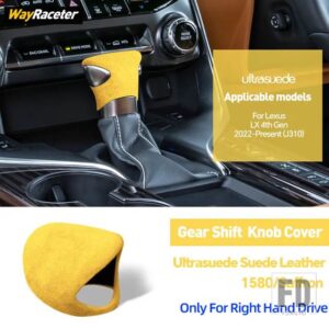 レクサス ULTRASUEDE スエードラップギアシフトノブトリムカバー LX 600 2022-24 LX600 J310 LX500D アクセサリー - Right Hand Drive
