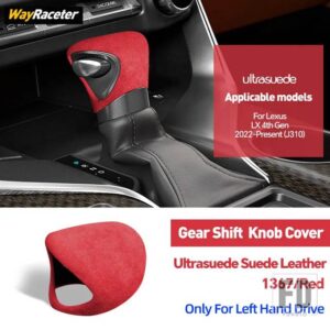 レクサス ULTRASUEDE スエードラップギアシフトノブトリムカバー LX 600 2022-24 LX600 J310 LX500D アクセサリー - Left Hand Drive2