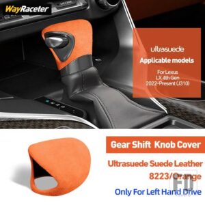 レクサス ULTRASUEDE スエードラップギアシフトノブトリムカバー LX 600 2022-24 LX600 J310 LX500D アクセサリー - Left Hand Drive3