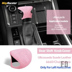 レクサス ULTRASUEDE スエードラップギアシフトノブトリムカバー GX550 2023 2024 GX J250 インテリアアクセサリー - Left Hand Drive5