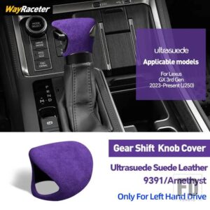 レクサス ULTRASUEDE スエードラップギアシフトノブトリムカバー GX550 2023 2024 GX J250 インテリアアクセサリー - Left Hand Drive7