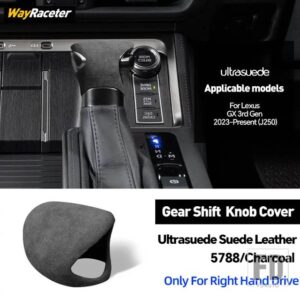 レクサス ULTRASUEDE スエードラップギアシフトノブトリムカバー GX550 2023 2024 GX J250 インテリアアクセサリー - Right Hand Drive