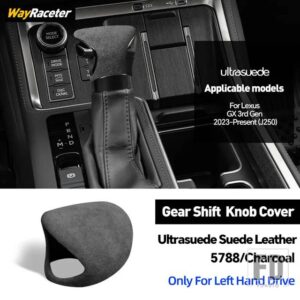 レクサス ULTRASUEDE スエードラップギアシフトノブトリムカバー GX550 2023 2024 GX J250 インテリアアクセサリー - Left Hand Drive
