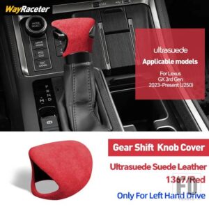 レクサス ULTRASUEDE スエードラップギアシフトノブトリムカバー GX550 2023 2024 GX J250 インテリアアクセサリー - Left Hand Drive2
