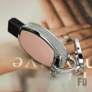 メルセデスベンツ 本革キーケースカバーシェル A B C E ML GL S GLA GLK CLSクラス W204 W205 W212 W463 W176 ACCESSORIE - pink diamond 3