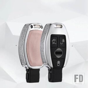メルセデスベンツ 本革キーケースカバーシェル A B C E ML GL S GLA GLK CLSクラス W204 W205 W212 W463 W176 ACCESSORIE - pink diamond 1