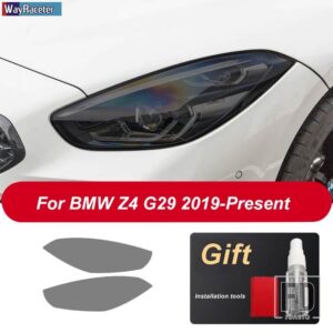 BMW ヘッドライトフィルムフロントスモークブラック TPU ステッカー M2 F87 M3 F80 M4 F82 F83 M5 F10 F90 M6 M8 I3 I8 Z4 E89 G29 - Z4 G29 19-On