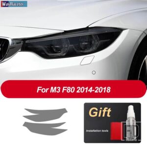 BMW ヘッドライトフィルムフロントスモークブラック TPU ステッカー M2 F87 M3 F80 M4 F82 F83 M5 F10 F90 M6 M8 I3 I8 Z4 E89 G29 - M3 F80 14-18
