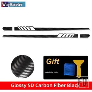 メルセデスベンツ 版 1 ドアサイドストライプスカートステッカーデカール CLSクラス W219 C219 W218 C218 X218 C257 CLS63 AMG アクセサリー - 5D carbon black