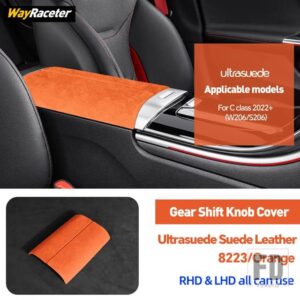メルセデスベンツ ULTRASUEDE スエードラップ収納アームレストボックスパネルトリムカバー C W205 C205 A205 S205 W206 S206 2023 2024 AMG - 2022-On10