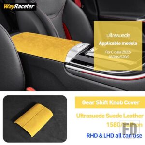 メルセデスベンツ ULTRASUEDE スエードラップ収納アームレストボックスパネルトリムカバー C W205 C205 A205 S205 W206 S206 2023 2024 AMG - 2022-On13