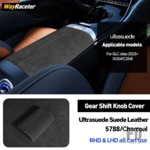 メルセデスベンツ ULTRASUEDE スエードラップ収納アームレストボックスパネルトリムカバー GLCクラス 2023 2024 X254 C254 AMG X253 C253 - X254 C254 23-On