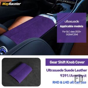 メルセデスベンツ ULTRASUEDE スエードラップ収納アームレストボックスパネルトリムカバー GLCクラス 2023 2024 X254 C254 AMG X253 C253 - X254 C254 23-On13