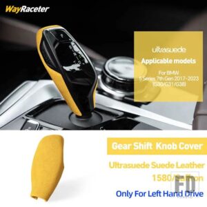 BMW ULTRASUEDE スエードラップギアシフトノブトリムカバー 5シリーズ 2017-23 G30 540I 530I G31 520D 550I - Left Hand Drive6