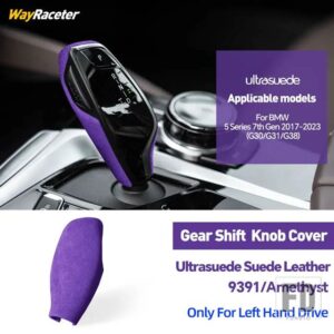 BMW ULTRASUEDE スエードラップギアシフトノブトリムカバー 5シリーズ 2017-23 G30 540I 530I G31 520D 550I - Left Hand Drive7