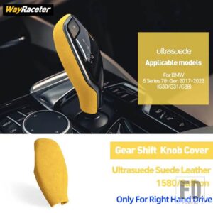 BMW ULTRASUEDE スエードラップギアシフトノブトリムカバー 5シリーズ 2017-23 G30 540I 530I G31 520D 550I - Right Hand Drive