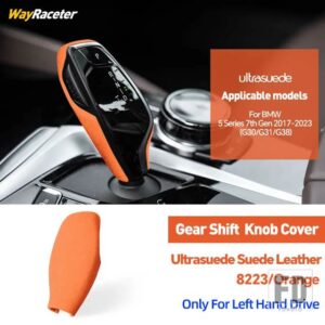 BMW ULTRASUEDE スエードラップギアシフトノブトリムカバー 5シリーズ 2017-23 G30 540I 530I G31 520D 550I - Left Hand Drive3