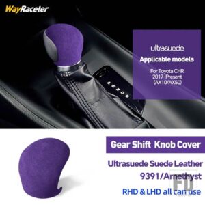 トヨタ ULTRASUEDE スエードラップギアシフトノブトリムカバー CHR C-HR AX10 AX50 2017-20 2022 2023 アクセサリー - PURPLE