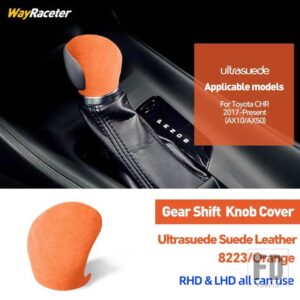 トヨタ ULTRASUEDE スエードラップギアシフトノブトリムカバー CHR C-HR AX10 AX50 2017-20 2022 2023 アクセサリー - Orange