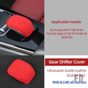 メルセデスベンツ ULTRASUEDE 中央制御ギアアームレストボックスパネルステッカートリムカバー Aクラス W177 CLA C118 X118 W118 2020 2021 - Gear Shift