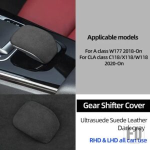 メルセデスベンツ ULTRASUEDE 中央制御ギアアームレストボックスパネルステッカートリムカバー Aクラス W177 CLA C118 X118 W118 2020 2021 - Gear Shift3