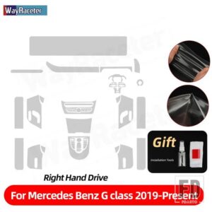 メルセデスベンツ 自己修復アンチスクラッチ TPU ビニールインテリアペイントフィルム G クラス W464 W463 G63 2019 + 2020 2022 2023 - RHD inter set