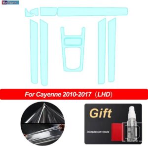 ポルシェ インテリア中央コンソールギアダッシュボードパネルクリア TPU フィルムカイエン 958 2010-2016 アクセサリー - Left Hand Drive 2