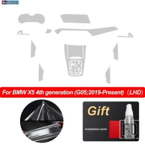 BMW インテリア中央コンソールギアダッシュボードナビゲーション画面フィルム X5 G05 2019-21 M50I M ビレット - Left Hand Drive 2