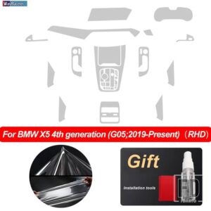 BMW インテリア中央コンソールギアダッシュボードナビゲーション画面フィルム X5 G05 2019-21 M50I M ビレット - Right hand drive 3