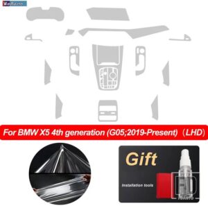 BMW インテリア中央コンソールギアダッシュボードナビゲーション画面フィルム X5 G05 2019-21 M50I M ビレット - Left hand drive 3