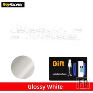 VW 版 25 カーボンビニールデカールドアサイドストライプステッカーポロ GTI R ライン AW 2017 + 2024 2025 アクセサリー - Glossy white