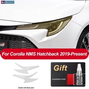 トヨタ ヘッドライトフィルムヘッドランプクリア黒 TPU ステッカー カローラ E210 2019 2020 NMS 2014-2018 アクセサリー - 19-On Golden