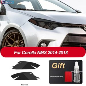 トヨタ ヘッドライトフィルムヘッドランプクリア黒 TPU ステッカー カローラ E210 2019 2020 NMS 2014-2018 アクセサリー - 14-18 Blackened