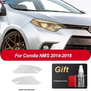 トヨタ ヘッドライトフィルムヘッドランプクリア黒 TPU ステッカー カローラ E210 2019 2020 NMS 2014-2018 アクセサリー - 14-18 Golden