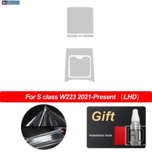 メルセデスベンツ インテリア中央コンソールギアダッシュボードパネルナビゲーション画面フィルム Sクラス W223 2021 AMG - Left Hand Drive 1