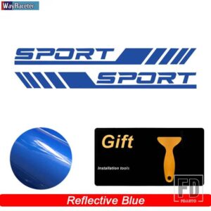 メルセデスベンツ 2個 エディション 1 スポーツドアサイドステッカーボディデカール W204 W205 C63 A45 W176 W177 C118 W212 W213 W164 AMG - Reflective blue