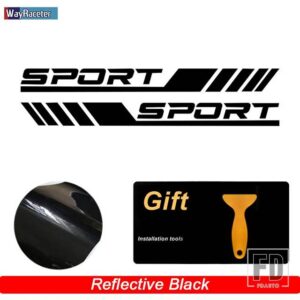 メルセデスベンツ 2個 エディション 1 スポーツドアサイドステッカーボディデカール W204 W205 C63 A45 W176 W177 C118 W212 W213 W164 AMG - Reflective black