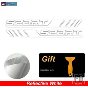 メルセデスベンツ 2個 エディション 1 スポーツドアサイドステッカーボディデカール W204 W205 C63 A45 W176 W177 C118 W212 W213 W164 AMG - Reflective white