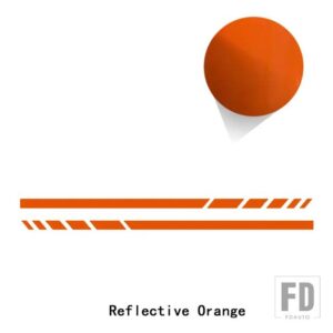 メルセデスベンツ 版 1 サイドストライプステッカーバックミラーデカール A C E GLA GLC GLE GLS G CLS CLAクラス AMG W176 W204 W205 - Reflective orange