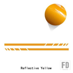 メルセデスベンツ 版 1 サイドストライプステッカーバックミラーデカール A C E GLA GLC GLE GLS G CLS CLAクラス AMG W176 W204 W205 - Reflective yellow