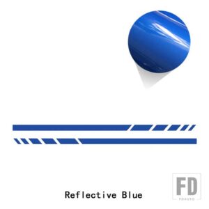 メルセデスベンツ 版 1 サイドストライプステッカーバックミラーデカール A C E GLA GLC GLE GLS G CLS CLAクラス AMG W176 W204 W205 - Reflective blue