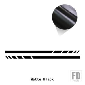 メルセデスベンツ 版 1 サイドストライプステッカーバックミラーデカール A C E GLA GLC GLE GLS G CLS CLAクラス AMG W176 W204 W205 - Matte Black