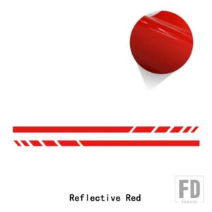 メルセデスベンツ 版 1 サイドストライプステッカーバックミラーデカール A C E GLA GLC GLE GLS G CLS CLAクラス AMG W176 W204 W205 - Reflective red