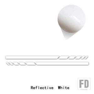 メルセデスベンツ 版 1 サイドストライプステッカーバックミラーデカール A C E GLA GLC GLE GLS G CLS CLAクラス AMG W176 W204 W205 - Reflective white