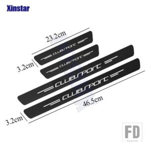 VW 4個 CLUBSPORT カーボンドアドアシルステッカー GOLF8 MK8 GTI - White letters