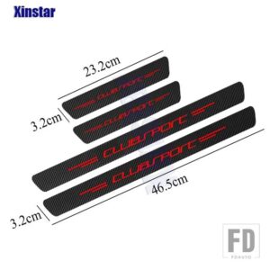 VW 4個 CLUBSPORT カーボンドアドアシルステッカー GOLF8 MK8 GTI - Red letters
