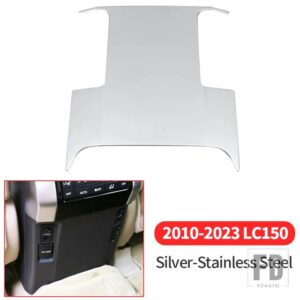 トヨタ ランドクルーザープラド 150 FJ150 アームレスト収納ボックス空調羽口アンチキックインテリアアクセサリー - Double hole silver