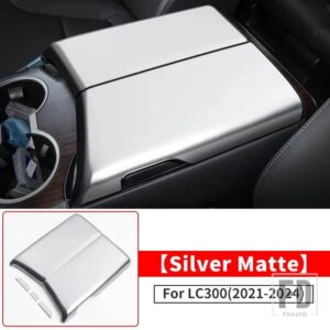 トヨタ ランドクルーザー 300 2021-24 センターアームレストボックスカバー LC300 J300 インテリアアクセサリー - Silver Matte