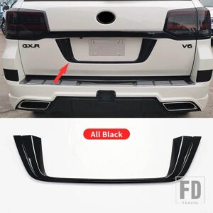 トヨタ ランドクルーザー 200 LC200 2008-2019-21 外装アクセサリーテールゲート U 字型装飾ストリップ VX GX - all black